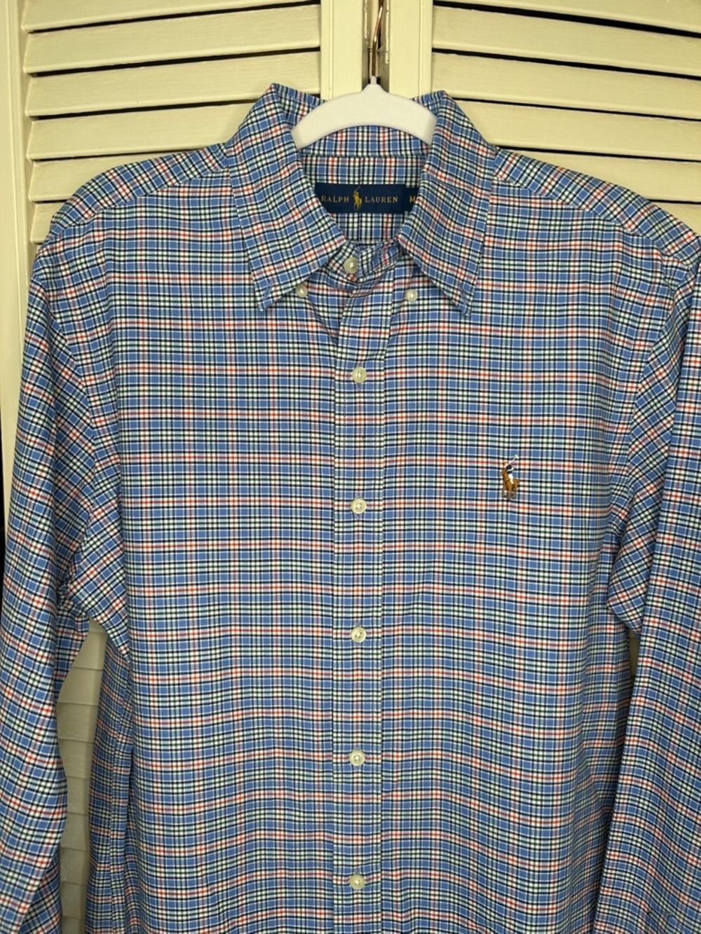 Polo by Ralph Lauren Blue and White Check Long-Sleeve Button-Down Shirt - Picture 3 of 7
